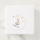 *紫ブルードラゴン赤ちゃんシャワーかわいい感謝 フェイバータグ (インサイチュ)