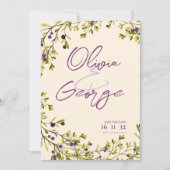 紫ベリーボタニカルウェディング日を保存 (正面)