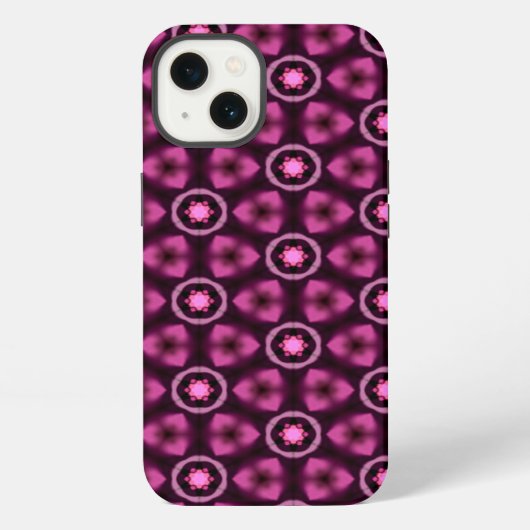 紫ベリー幾何学模様ケース iPhoneケース (裏面)