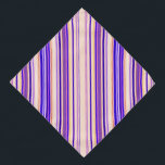 紫ベージュストライプのエレガントとカッコいいサイケデリックの バンダナ<br><div class="desc">抽象芸術ストライプのデザインとヴィンテージ女の子の色の色合い。このパターエレガントンの主な色：紫、黄色と赤のピンチとベージュ！</div>