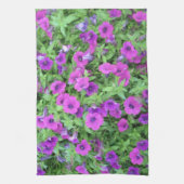 紫ペチュニアスタオル キッチンタオル (縦)