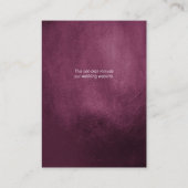 紫ホットピンク金ゴールド水カラーフローラ詳細 エンクロージャーカード (裏面)