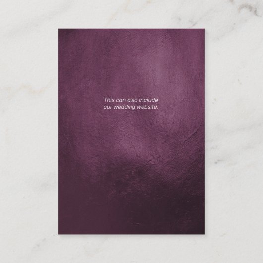 紫ホットピンク金ゴールド水カラーフローラ詳細 エンクロージャーカード (裏面)