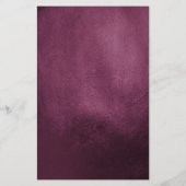 紫ホットピンク金ゴールド水彩フローラメニュー (裏面)