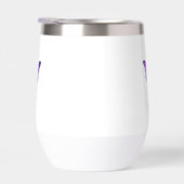 紫ホログラフィかわいらしックバタフライウォーターボトル (右面)