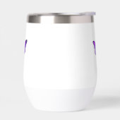 紫ホログラフィかわいらしックバタフライウォーターボトル (左面)