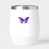 紫ホログラフィかわいらしックバタフライウォーターボトル (背面)