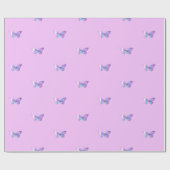 紫ホログラフィモダンックバタフライラッピング紙 ラッピングペーパー (フラット)