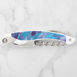 紫ホワイトアクアコルクねじ ソムリエナイフ