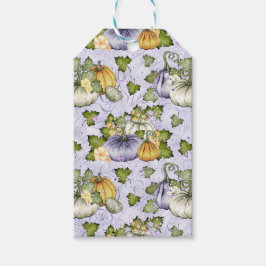 紫ホワイトオレンジ秋秋カボチャ ギフトタグ