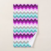 紫ホワイトティール(緑がかった色)シボロンバスタオルセット バスタオルセット (ハンドタオル)