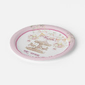 紫ポニードリームベビーシャワーデザートプレート ペーパープレート (アングル)