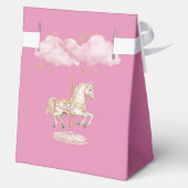 紫ポニー夢 – 赤ちゃんシャワーパーティーの好意ボックス フェイバーボックス (裏面)