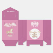 紫ポニー夢 – 赤ちゃんシャワーパーティーの好意ボックス フェイバーボックス (見開き)