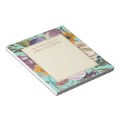 紫マスタードイエローアイボリーティール(緑がかった色)フローラfrom Desk ノートパッド (アングル)