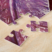 紫マゼンタグラジ色彩の鮮やかオラス花パズル ジグソーパズル (側面)