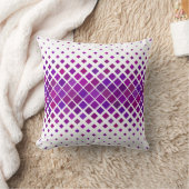 紫マゼンタダイヤモンドデザイン クッション (ブランケット)