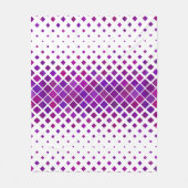 紫マゼンタダイヤモンドデザイン フリースブランケット (正面)