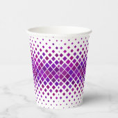 紫マゼンタダイヤモンドデザイン 紙コップ (右)