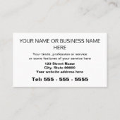 紫マゼンタメイクアップアーティスト名刺 名刺 (裏面)