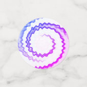 紫マゼンタ白スワール絞り染めファンキーパーティー コンフェッティ (スモール正面)