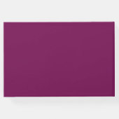 紫マゼンタ紫フローラ結婚の花 ゲストブック (裏面)