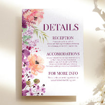 紫マゼンタ色の水カラーフローラフラワー詳細