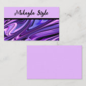 紫マゼンタ適応美しいスタイル 名刺 (正面/裏面)