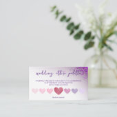 紫マゼンタQRコード結婚の服装ドレスコード エンクロージャーカード (スタンド正面)