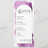 紫ミニマルの水彩画結婚面のメニュー メニュー (正面)