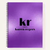 紫ミニマルの虹色 ノートブック (正面)