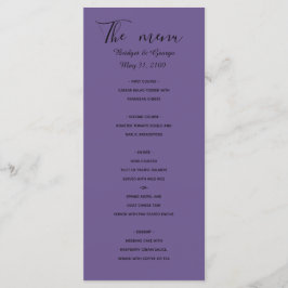 紫ミニマルモダン結婚のメニュー メニュー
