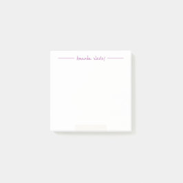 紫ミニマルモノグラムフルネーム ポストイット