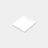 紫ミニマルモノグラムフルネーム ポストイット (アングル)