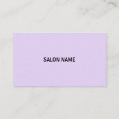 紫ミニマル美容師鋏 予約カード (裏面)