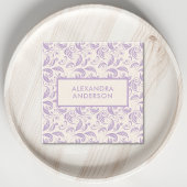 紫ミニマル色離れ模様 スクエア名刺