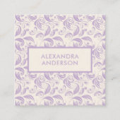 紫ミニマル色離れ模様 スクエア名刺 (正面)