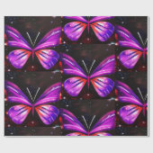 紫ミニマル蝶 ラッピングペーパー (フラット)