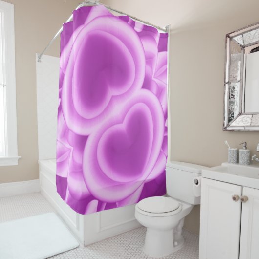 紫ミラーハート シャワーカーテン (インサイチュ)