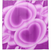 紫ミラーハート シャワーカーテン (正面)