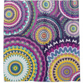 紫ムチはっきりしたリ・マンダラス シャワーカーテン (正面)