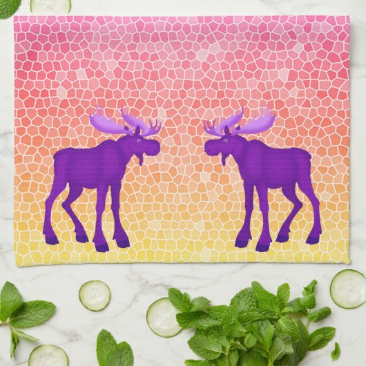 紫ムース – キッチンタオル (折り畳み)