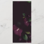 紫ムーディ開花書道結婚の夕食 メニュー (裏面)