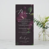 紫ムーディ開花書道結婚の夕食 メニュー (スタンド正面)