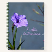 紫メキシコペチュニアフローラカスタマイズ ノートブック (正面)