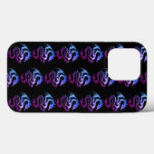紫メタリックのドラゴンパターン Case-Mate iPhoneケース (裏面 (横))
