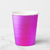 紫メタリックスタイリッシュモノグラム紙カップ 紙コップ (裏面)