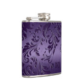 紫メタリックテクスチャ&フローラレース フラスク (右)