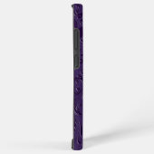 紫メタリックテクスチャ&フローラレース SAMSUNG GALAXYケース (右側面)