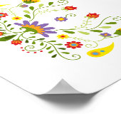 紫メ伝統的キシカンフローラ写真Quinceaner ポスター (角)